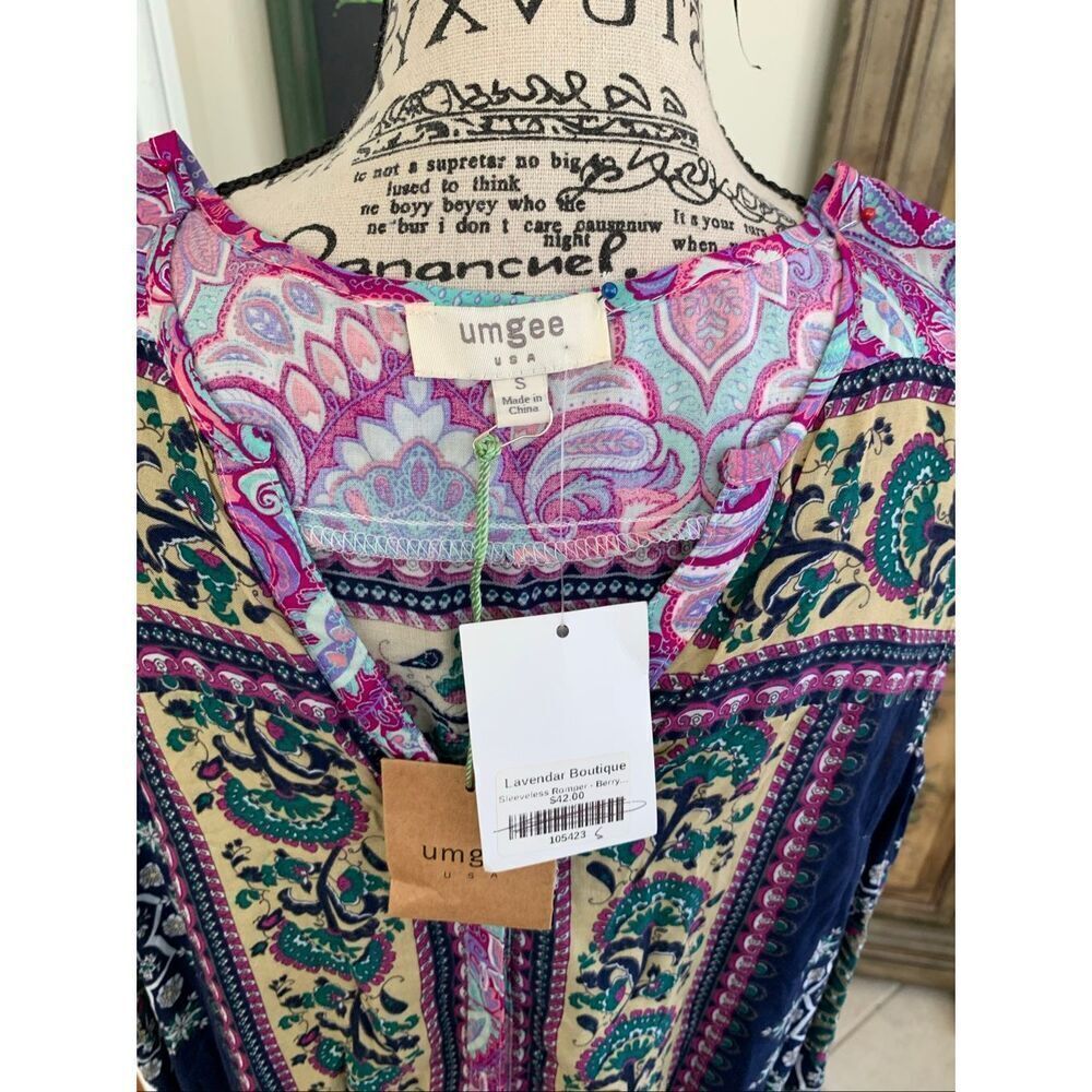 UMGEE Cotton Blend Floral Romper NWT - Picture 6 of 8